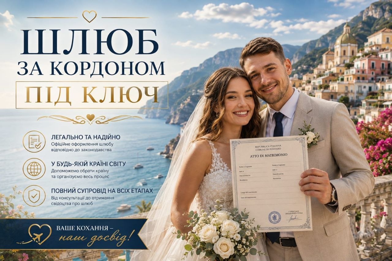Шлюб за кордоном під ключ